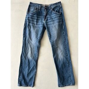 Rock and Roll Cowboy Mens MOT3479 Medium Wash Straight Leg Stretch Jeans 32x32